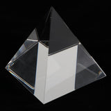 Max 60mm Clear Crystal Glass Pyramid Prism Craft Statue Home Decor Paperweight