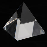 Max 60mm Clear Crystal Glass Pyramid Prism Craft Statue Home Decor Paperweight