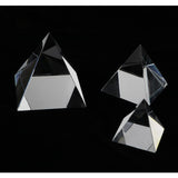 Max 60mm Clear Crystal Glass Pyramid Prism Craft Statue Home Decor Paperweight