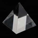 Max 60mm Clear Crystal Glass Pyramid Prism Craft Statue Home Decor Paperweight