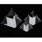 Max 60mm Clear Crystal Glass Pyramid Prism Craft Statue Home Decor Paperweight