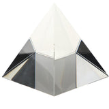 Max 80mm Clear Crystal Glass Pyramid Prism Craft Statue Home Decor Paperweight