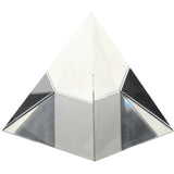 Max 80mm Clear Crystal Glass Pyramid Prism Craft Statue Home Decor Paperweight