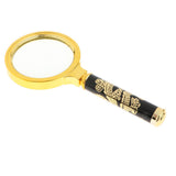 Maxbell Vintage Magnification 10X Dragon Pattern Reading Magnifier Jewelry Loupe Magnifying Glass 70mm  Science Nature Toy