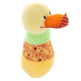 Maxbell Adorable Duck Rattle Cartoon Stuffed Animal Squeaker Sticks, Baby Plush Hand Rattle Educational Toy for Baby Kids Toddlers