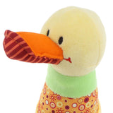 Maxbell Adorable Duck Rattle Cartoon Stuffed Animal Squeaker Sticks, Baby Plush Hand Rattle Educational Toy for Baby Kids Toddlers