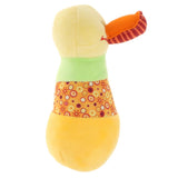 Maxbell Adorable Duck Rattle Cartoon Stuffed Animal Squeaker Sticks, Baby Plush Hand Rattle Educational Toy for Baby Kids Toddlers