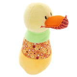 Maxbell Adorable Duck Rattle Cartoon Stuffed Animal Squeaker Sticks, Baby Plush Hand Rattle Educational Toy for Baby Kids Toddlers