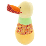 Maxbell Adorable Duck Rattle Cartoon Stuffed Animal Squeaker Sticks, Baby Plush Hand Rattle Educational Toy for Baby Kids Toddlers