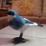 Maxbell Realistic Faux Fur Butcherbird Animal Model Figures DIY Home Decor Black
