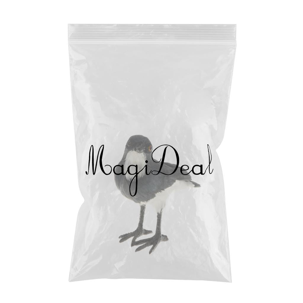 Maxbell Realistic Faux Fur Butcherbird Animal Model Figures DIY Home Decor Black