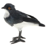 Maxbell Realistic Faux Fur Butcherbird Animal Model Figures DIY Home Decor Black