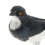 Maxbell Realistic Faux Fur Butcherbird Animal Model Figures DIY Home Decor Black