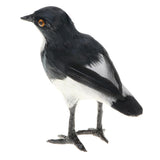 Maxbell Realistic Faux Fur Butcherbird Animal Model Figures DIY Home Decor Black