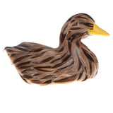 Maxbell Realistic Faux Fur Squatting Duck Animal Model Figures DIY Home Decoration