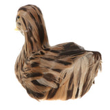 Maxbell Realistic Faux Fur Squatting Duck Animal Model Figures DIY Home Decoration