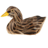 Maxbell Realistic Faux Fur Squatting Duck Animal Model Figures DIY Home Decoration