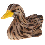 Maxbell Realistic Faux Fur Squatting Duck Animal Model Figures DIY Home Decoration