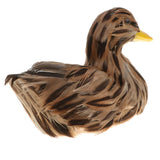 Maxbell Realistic Faux Fur Squatting Duck Animal Model Figures DIY Home Decoration