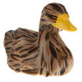 Maxbell Realistic Faux Fur Squatting Duck Animal Model Figures DIY Home Decoration
