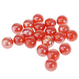 Maxbell 20x 16mm Clear Glass Marbles Kids Game Toy Vase Fish Tank Decor Orange