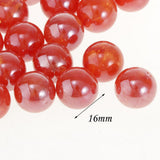 Maxbell 20x 16mm Clear Glass Marbles Kids Game Toy Vase Fish Tank Decor Orange