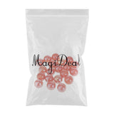 Maxbell 20x 16mm Clear Glass Marbles Kids Game Toy Vase Fish Tank Decor Orange