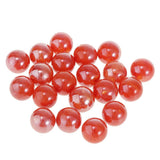 Maxbell 20x 16mm Clear Glass Marbles Kids Game Toy Vase Fish Tank Decor Orange