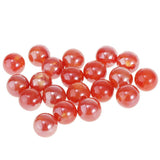 Maxbell 20x 16mm Clear Glass Marbles Kids Game Toy Vase Fish Tank Decor Orange