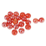 Maxbell 20x 16mm Clear Glass Marbles Kids Game Toy Vase Fish Tank Decor Orange
