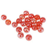 Maxbell 20x 16mm Clear Glass Marbles Kids Game Toy Vase Fish Tank Decor Orange