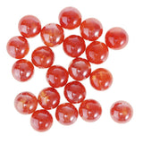 Maxbell 20x 16mm Clear Glass Marbles Kids Game Toy Vase Fish Tank Decor Orange