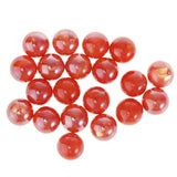 Maxbell 20x 16mm Clear Glass Marbles Kids Game Toy Vase Fish Tank Decor Orange