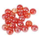 Maxbell 20x 16mm Clear Glass Marbles Kids Game Toy Vase Fish Tank Decor Orange