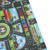 Maxbell 83*58cm World Map Traffic Road Play Mat w/ Track for Car Truck Train Kid Toy
