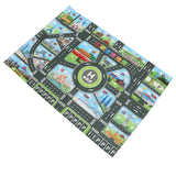 Maxbell 83*58cm World Map Traffic Road Play Mat w/ Track for Car Truck Train Kid Toy