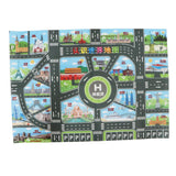 Maxbell 83*58cm World Map Traffic Road Play Mat w/ Track for Car Truck Train Kid Toy