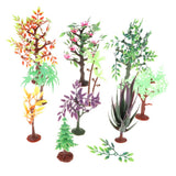 Maxbell 10pcs Mixed Plastic Tree Models Action Figures Nature & Science Learning Toy