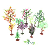Maxbell 10pcs Mixed Plastic Tree Models Action Figures Nature & Science Learning Toy