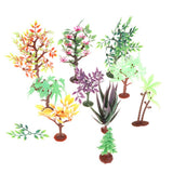 Maxbell 10pcs Mixed Plastic Tree Models Action Figures Nature & Science Learning Toy