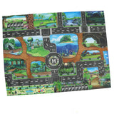Maxbell 130*100cm Dinosaur World Traffic Road Play Mat w/ Tracks Car Truck Train Toy
