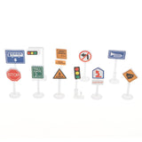 Maxbell 28 Sets of English Road Signs Traffic Signs Playset Pretend Play Toys