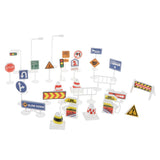 Maxbell 28 Sets of English Road Signs Traffic Signs Playset Pretend Play Toys