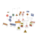 Maxbell 28 Sets of English Road Signs Traffic Signs Playset Pretend Play Toys