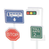 Maxbell 28 Sets of English Road Signs Traffic Signs Playset Pretend Play Toys