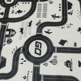 Maxbell 130*100cm Nordic Style Country Traffic Road Play Mat for Car Truck Train Toy