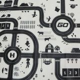 Maxbell 130*100cm Nordic Style Country Traffic Road Play Mat for Car Truck Train Toy