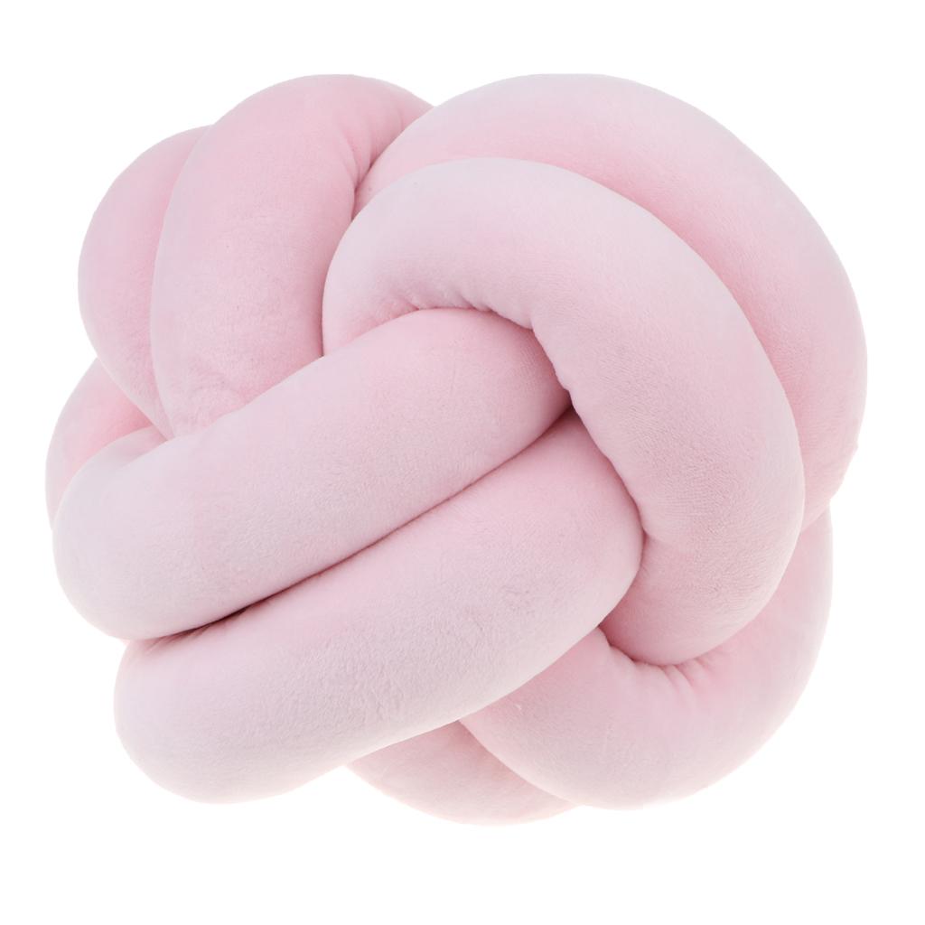 Maxbell Soft Knot Cushion Ball Home Sofa Baby Sleep Throw Pillows Decoration Pink