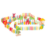 Maxbell 150 Pcs Wooden Dominoes Set for Kids Building Blocks Racing