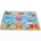 Maxbell Wooden Jigsaw Pegged Puzzle Board Educational Puzzles Toy  Ocean